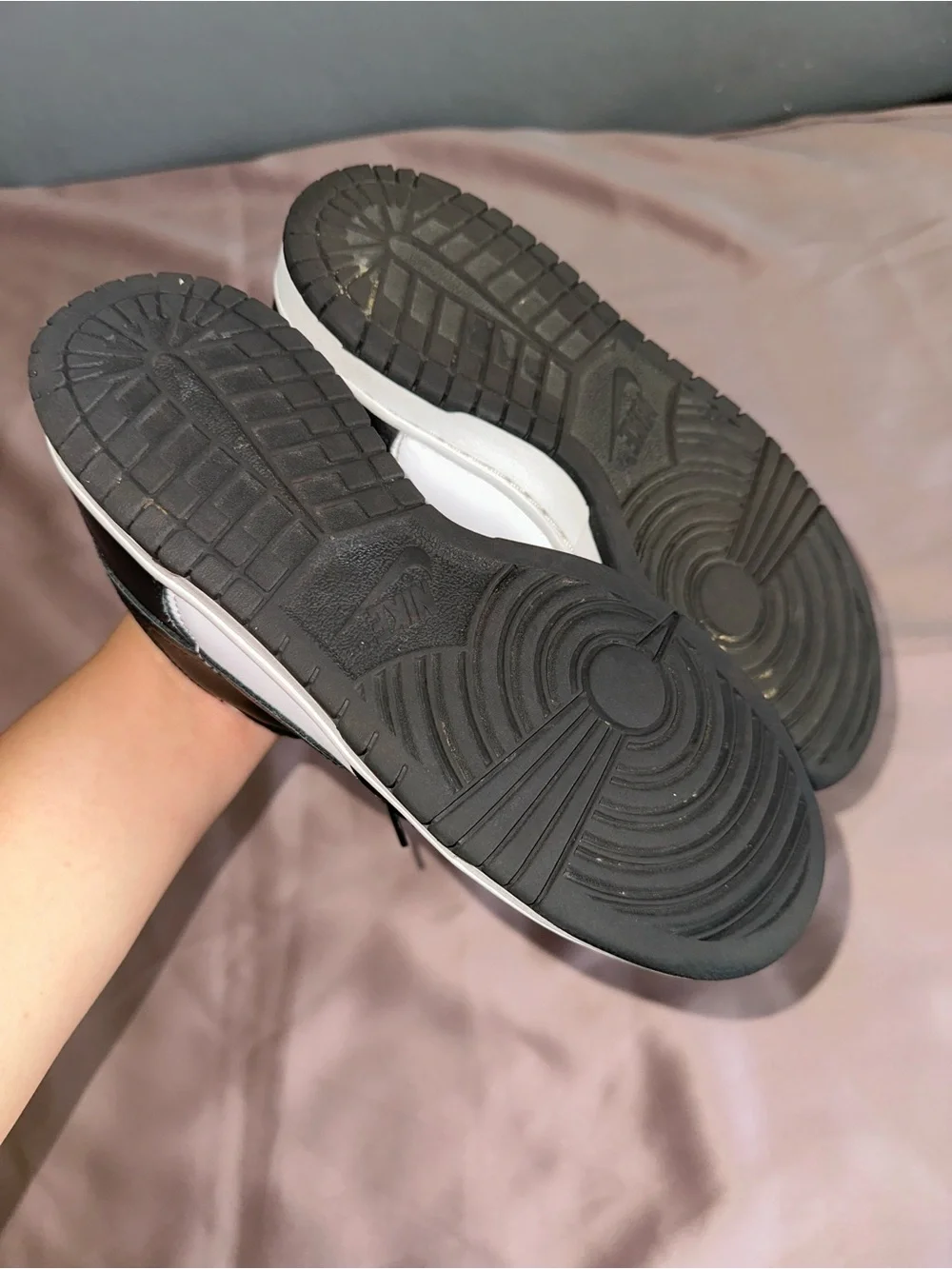 Nike Kids Black and White Low-Top Sneakers with Swoosh